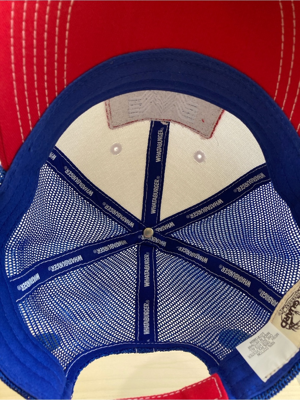 Whataburger Trucker Dad Hat OS Red White Blue Mesh Cap - Picture 6 of 7
